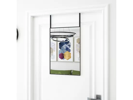 Miroir de porte Noir 40x60 cm Verre et aluminium