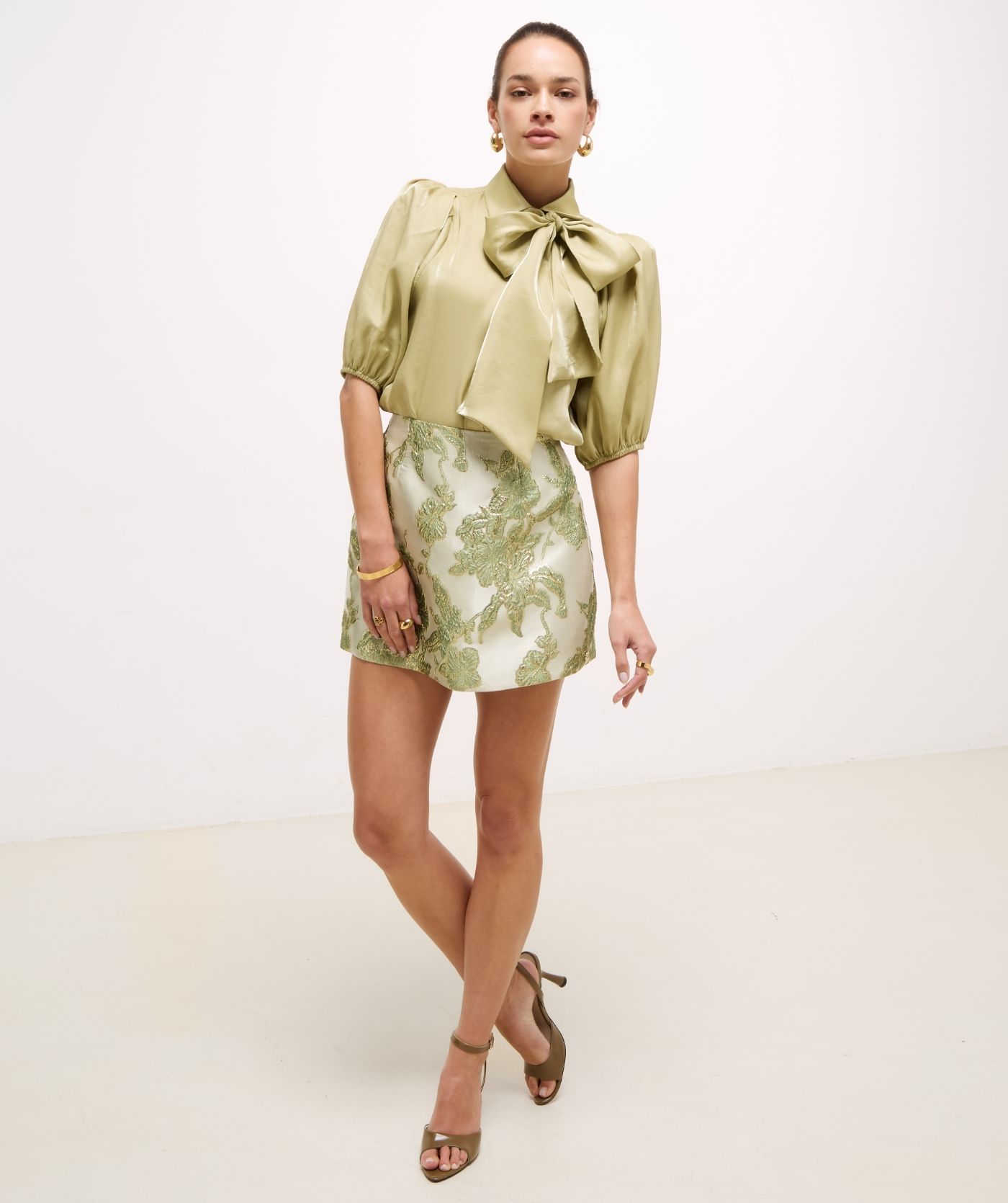JV-SYLVIANA regular fit blouse - dark pistachio