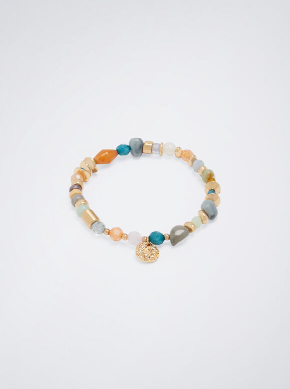 Pulseira elástica com resina - Multicolorida