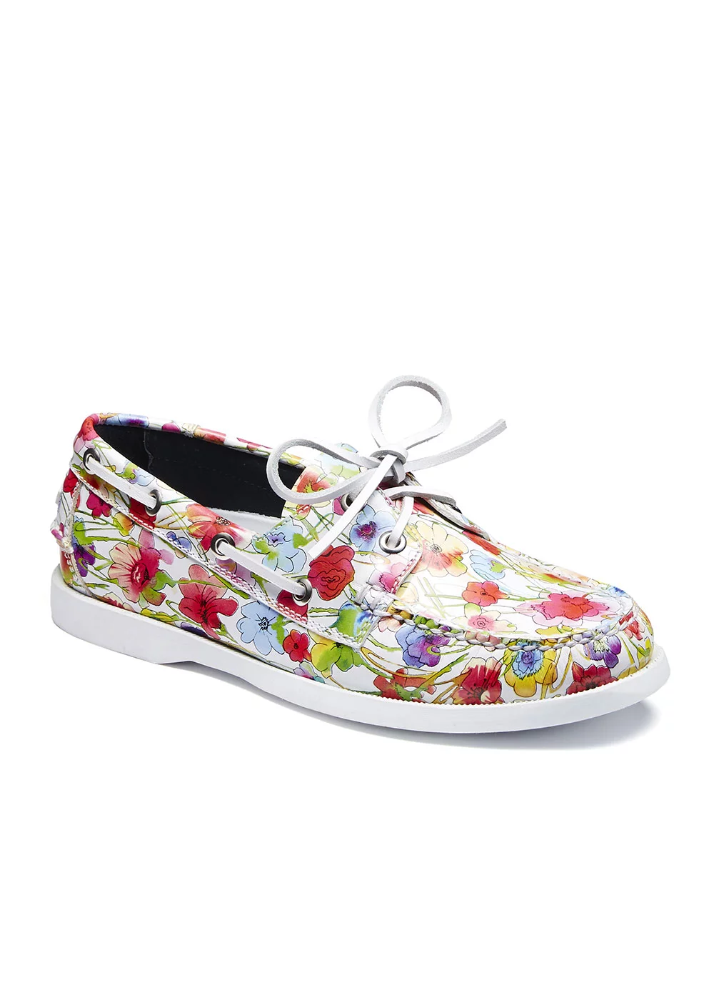 BOAT SHOE CUIR FLEURI