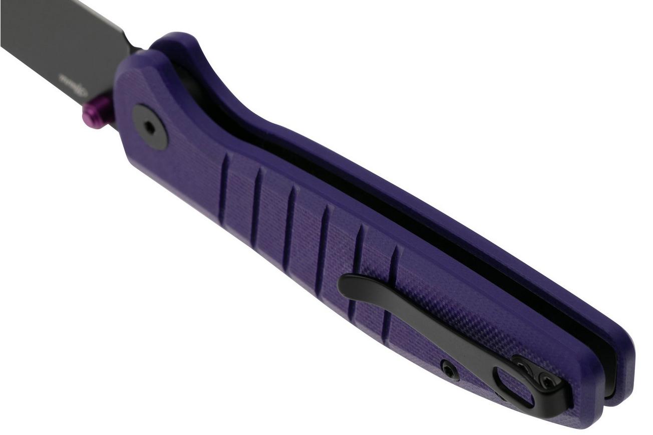 Bestechman Goodboy Jr BMK10G PVD D2, Purple G10 zakmes, Keanu design