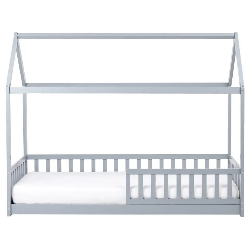 COSSAYE - Kinderbed - Grijs - 90 x 200 cm - Grenenhout