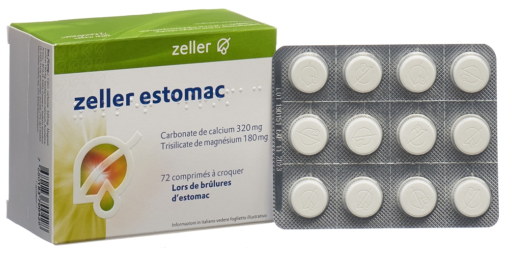 ZELLER Magen<br>72 Stück, Blister, Kautablette