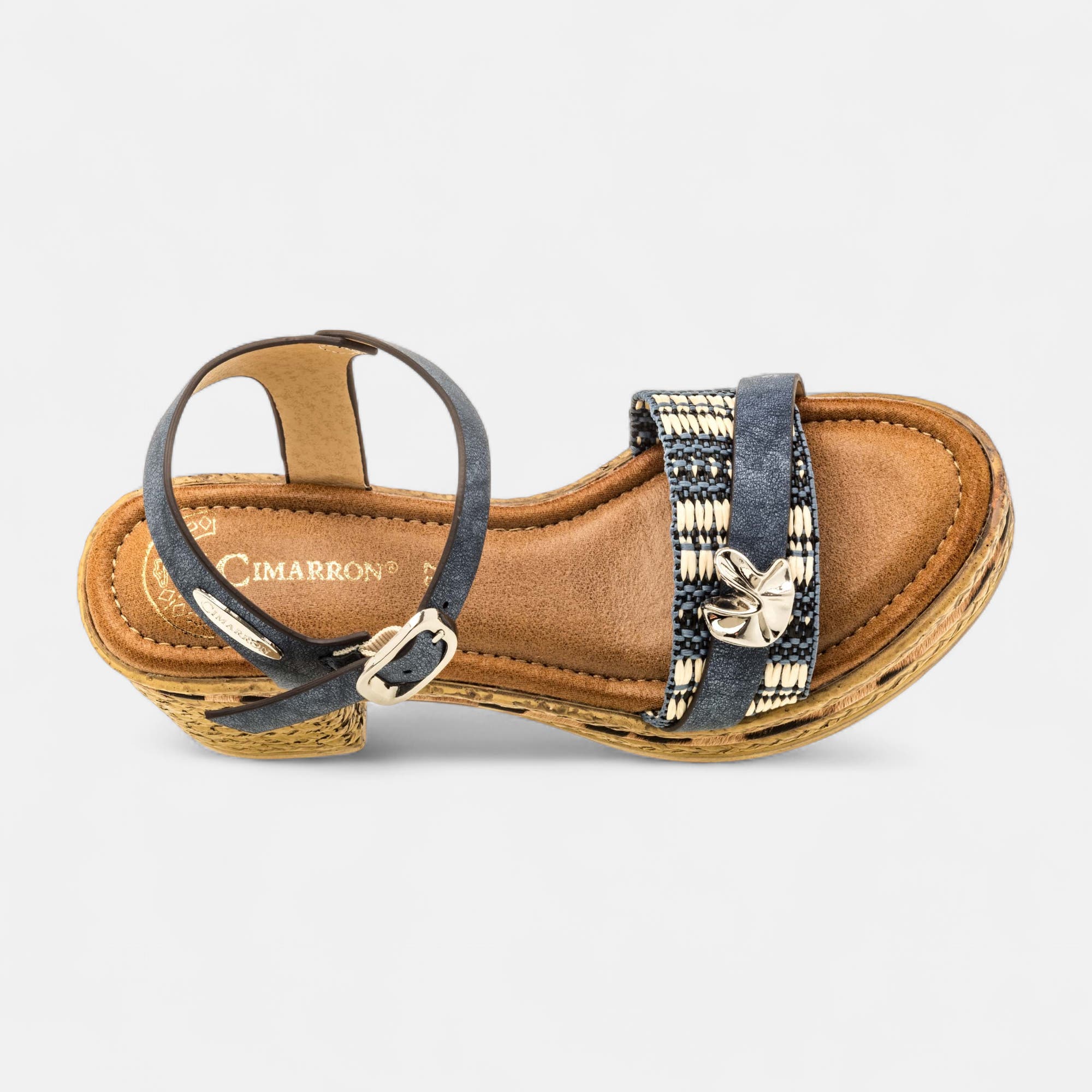 Nu-pieds à talon Femme bleu marine