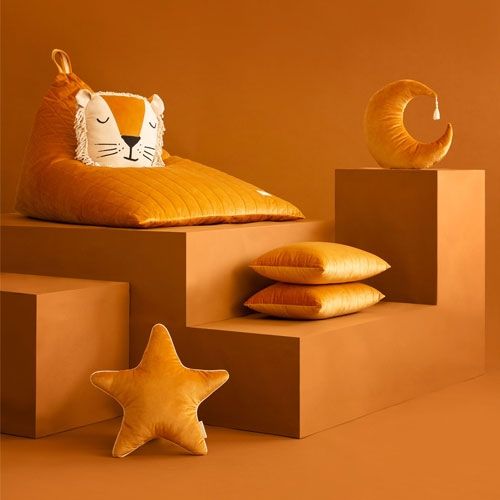 Nobodinoz zitzak essaouira velvet - farniente yellow 115 cm
