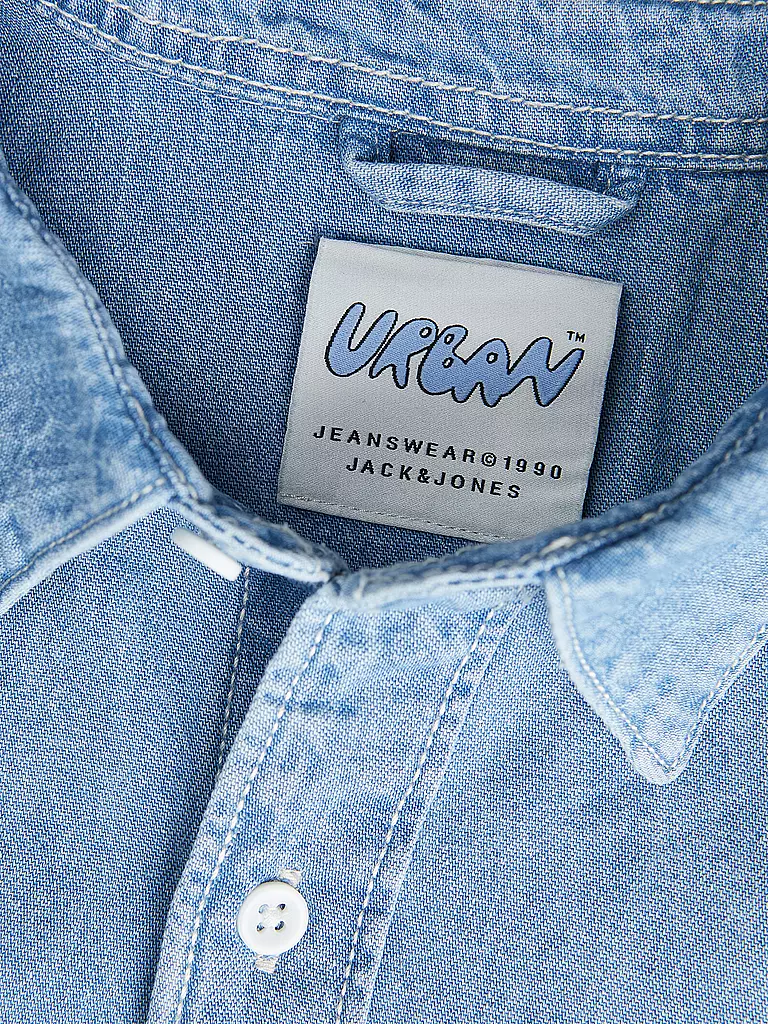 JACK & JONES Jeanshemd JJIWILSON JJSHIRT hellblau