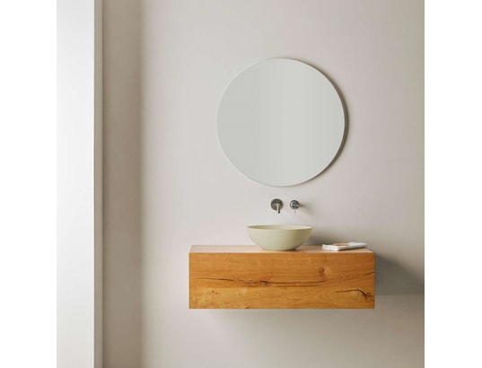 RESIGRES - Vasque à poser, ronde ø37,4*h14,5cm, résigrès canuta beige ...