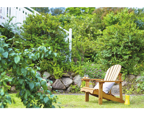 Ligstoel tuinstoel 72 x 92 x 92 cm bruin hout