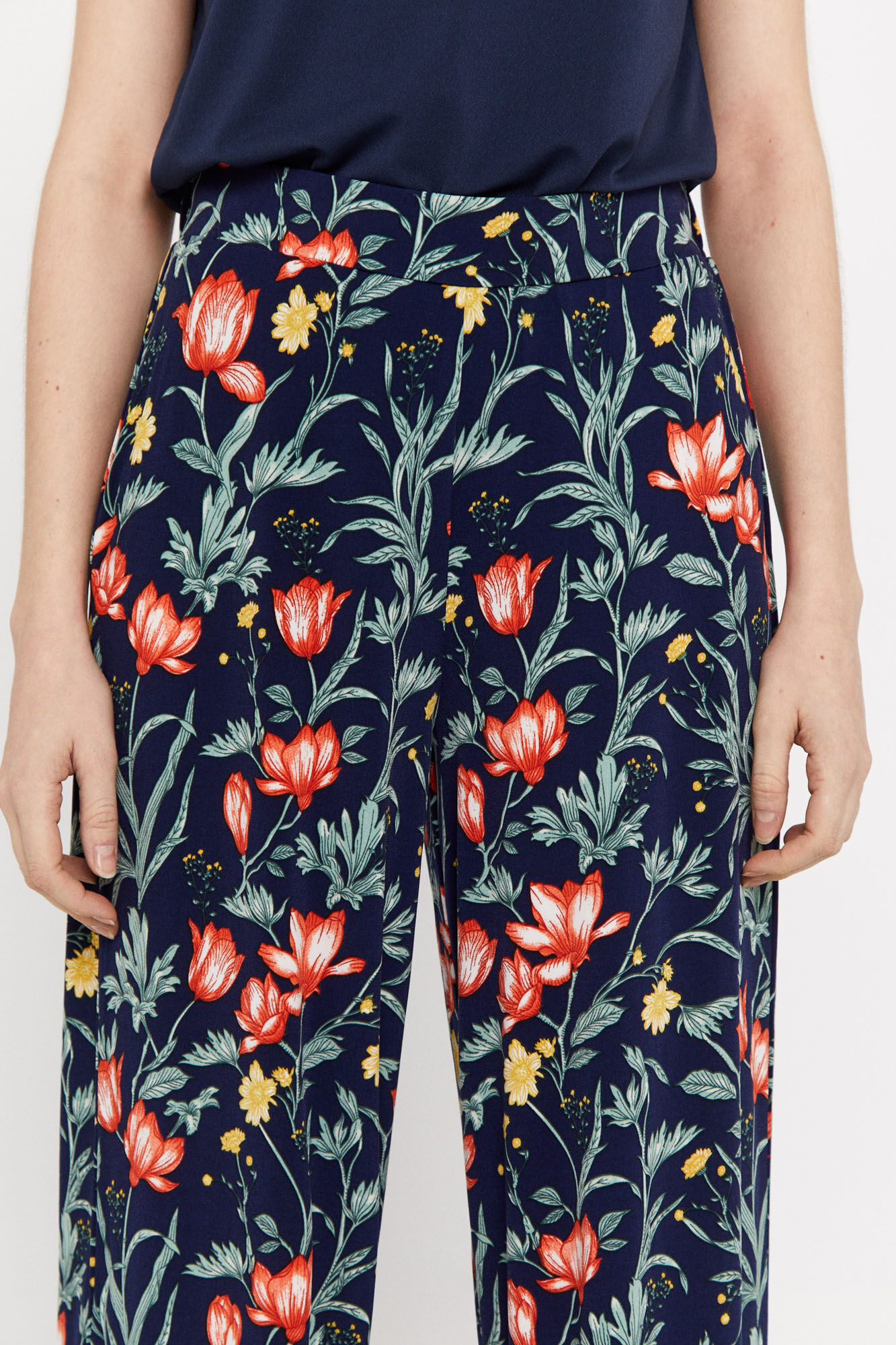 Calças de malha estampadas - Multicoloridas