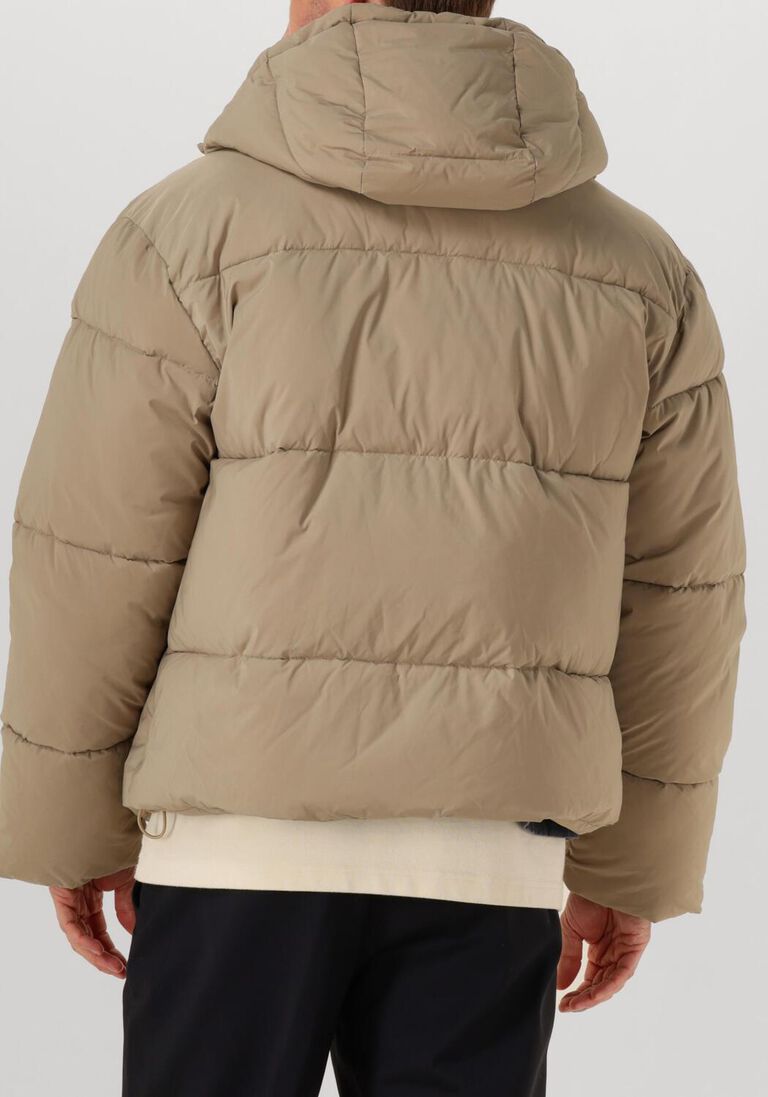 beige bram's fruit gewatteerde jas hooded puffer jacket