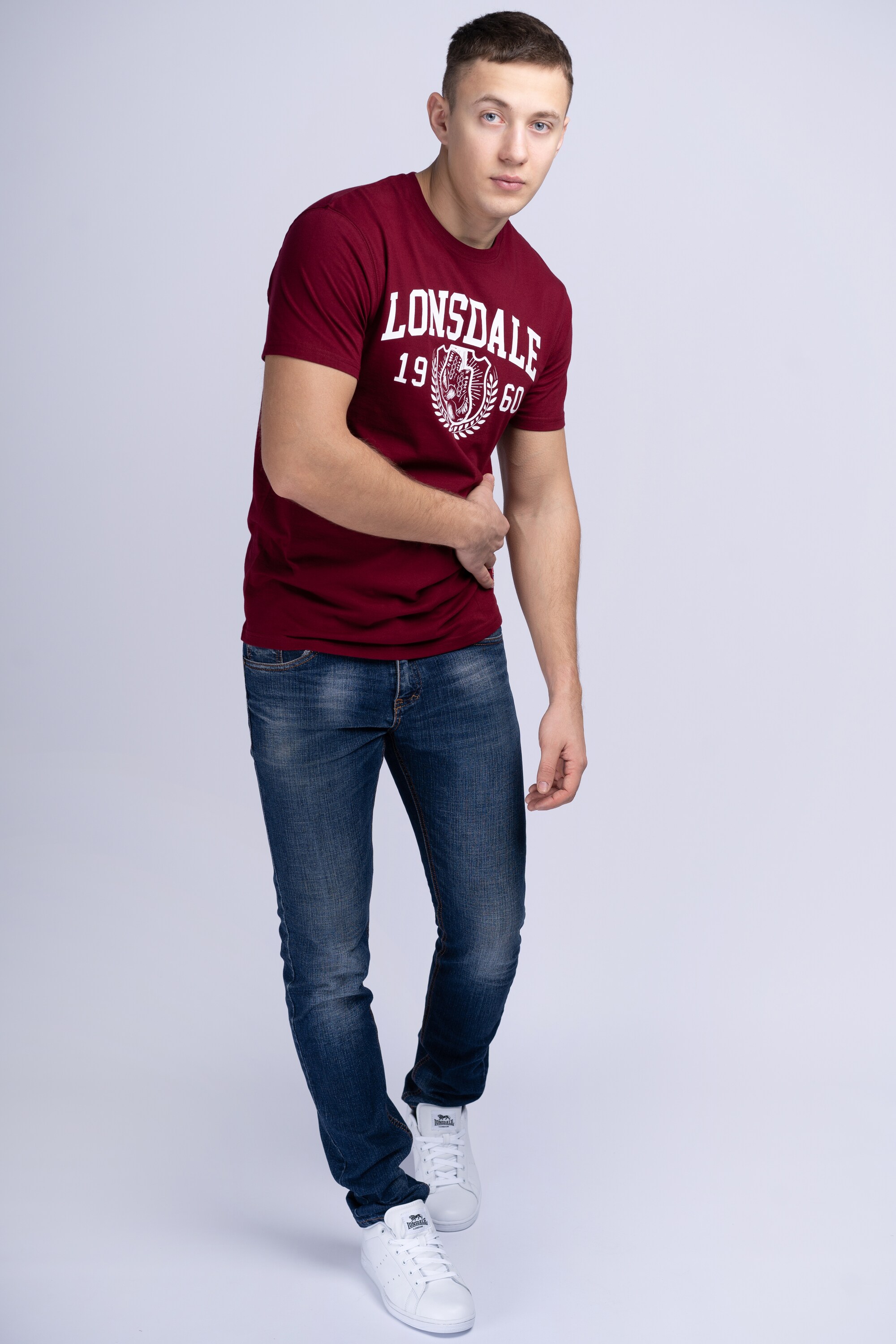 Lonsdale Herren T-Shirt normale Passform STAXIGOE