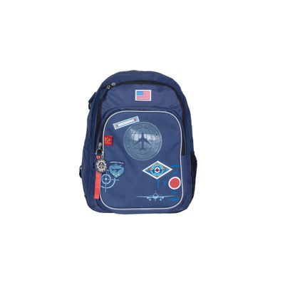 Sac à dos KIP Aviator - 2 compartiments - 25L - bleu marine - Kid'Abord