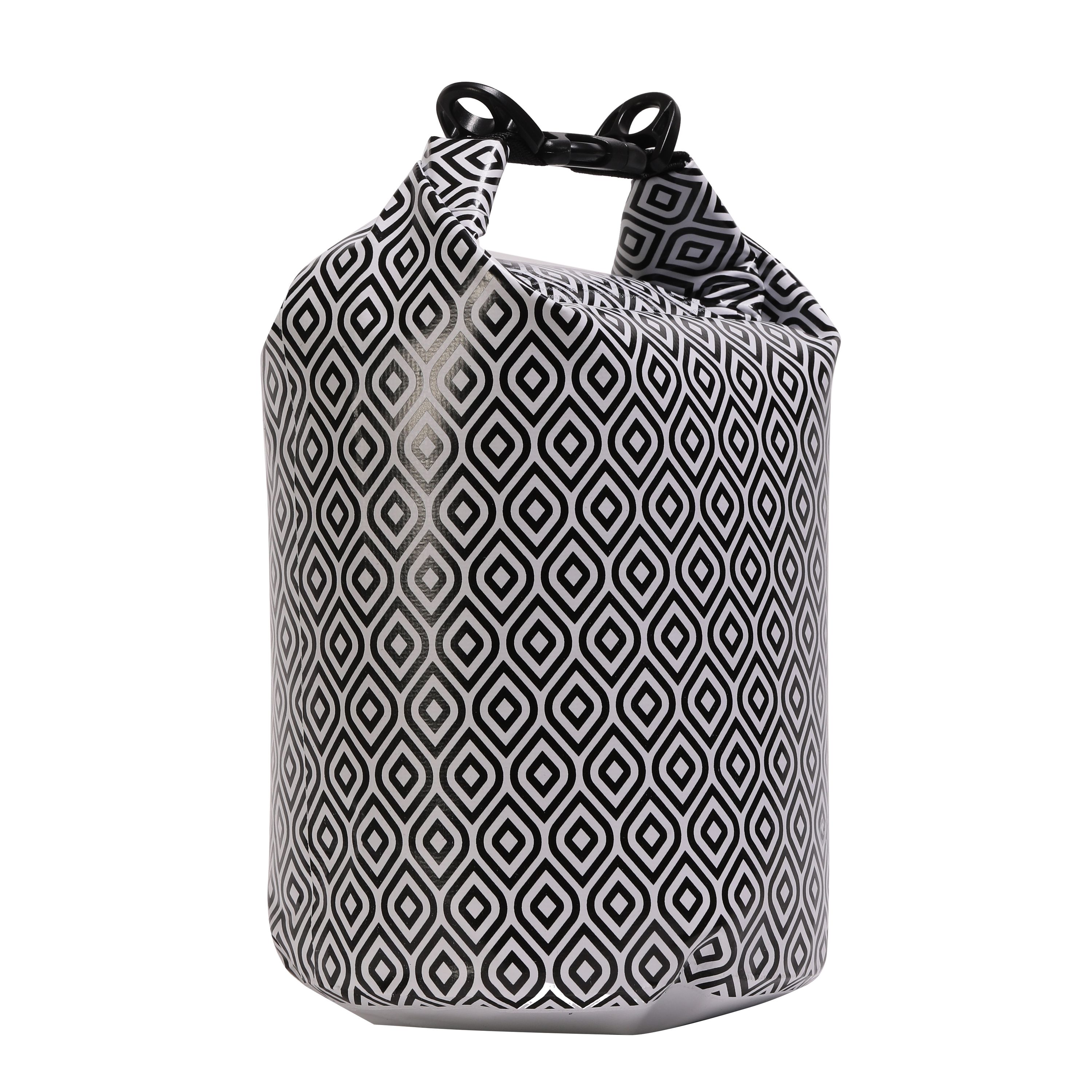 Dry Bag Tasche wasserdicht schwarz/weiss 5L