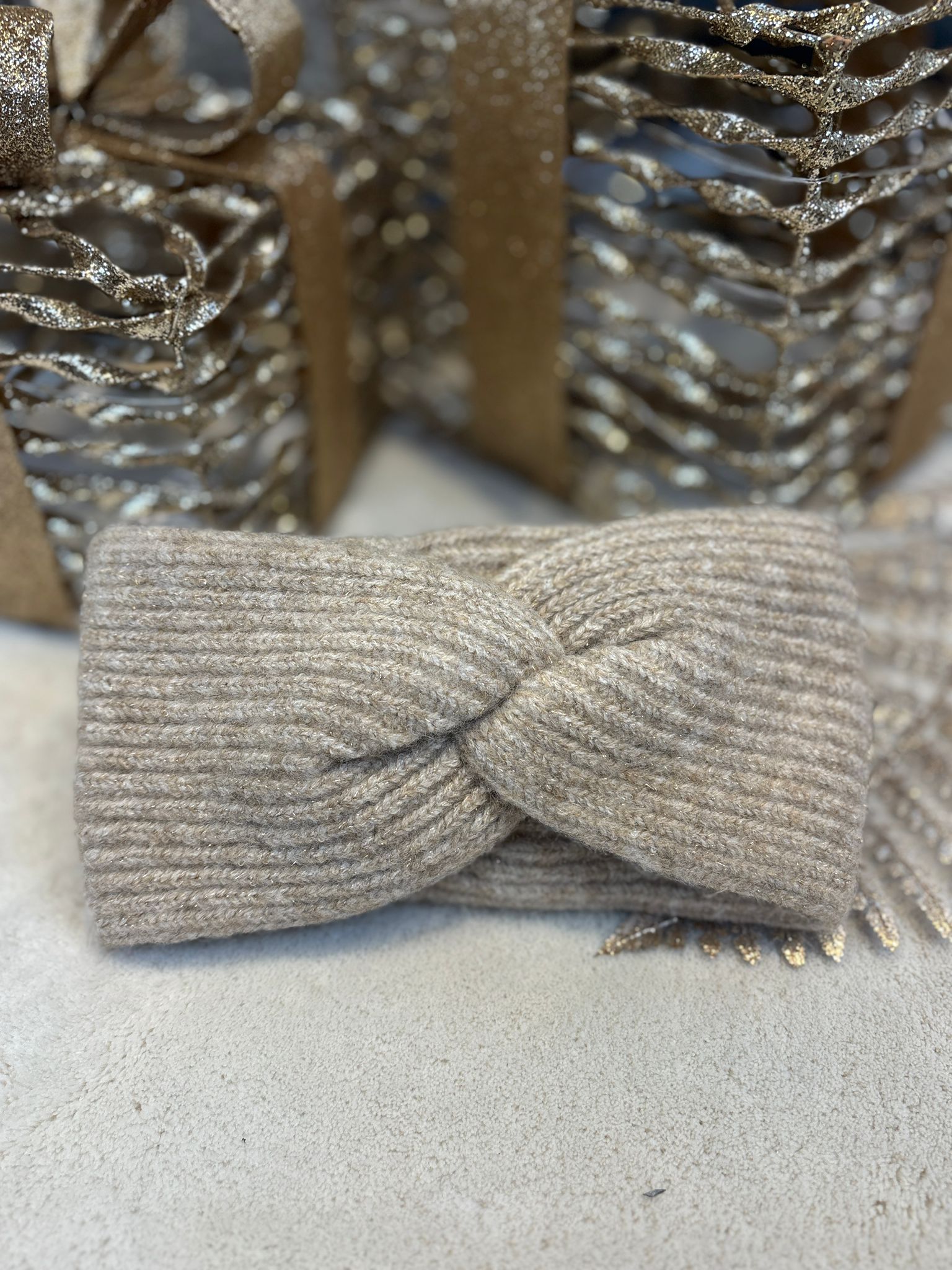 Glitter Hoofdband - Taupe