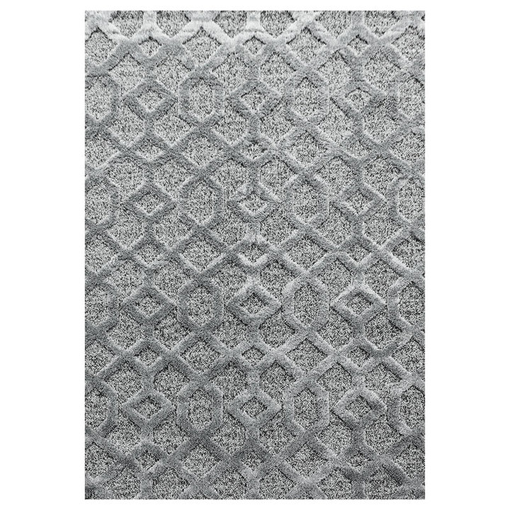 Scandinavisch vloerkleed - Pitea Tile Grijs | Comfortabel