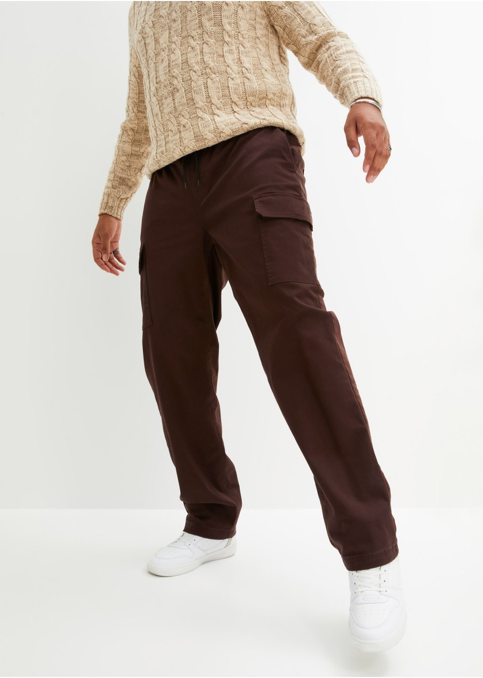 Pantalon extensible taille élastique thermo Regular Fit, Straight