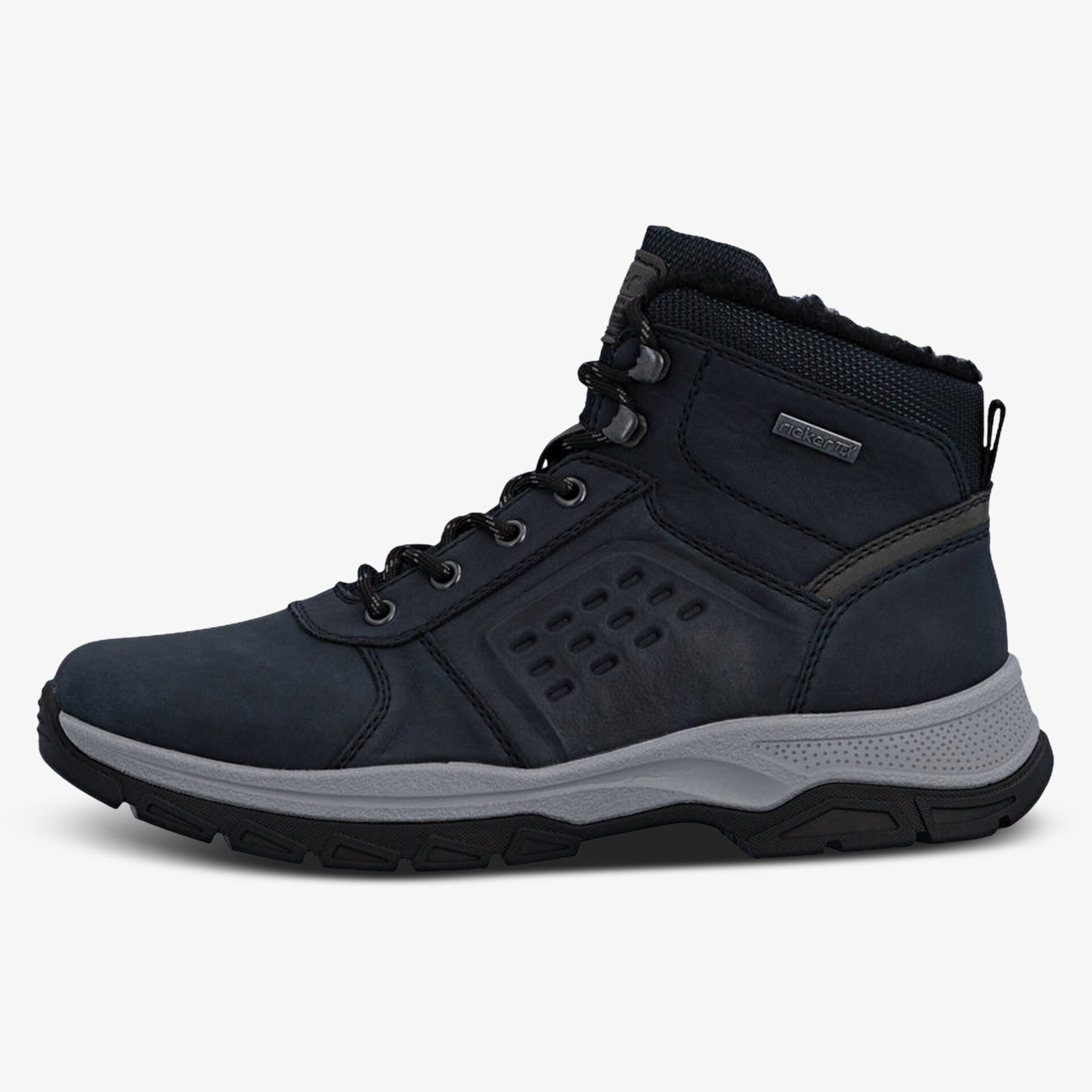 rieker Herren Schnürboots schwarz