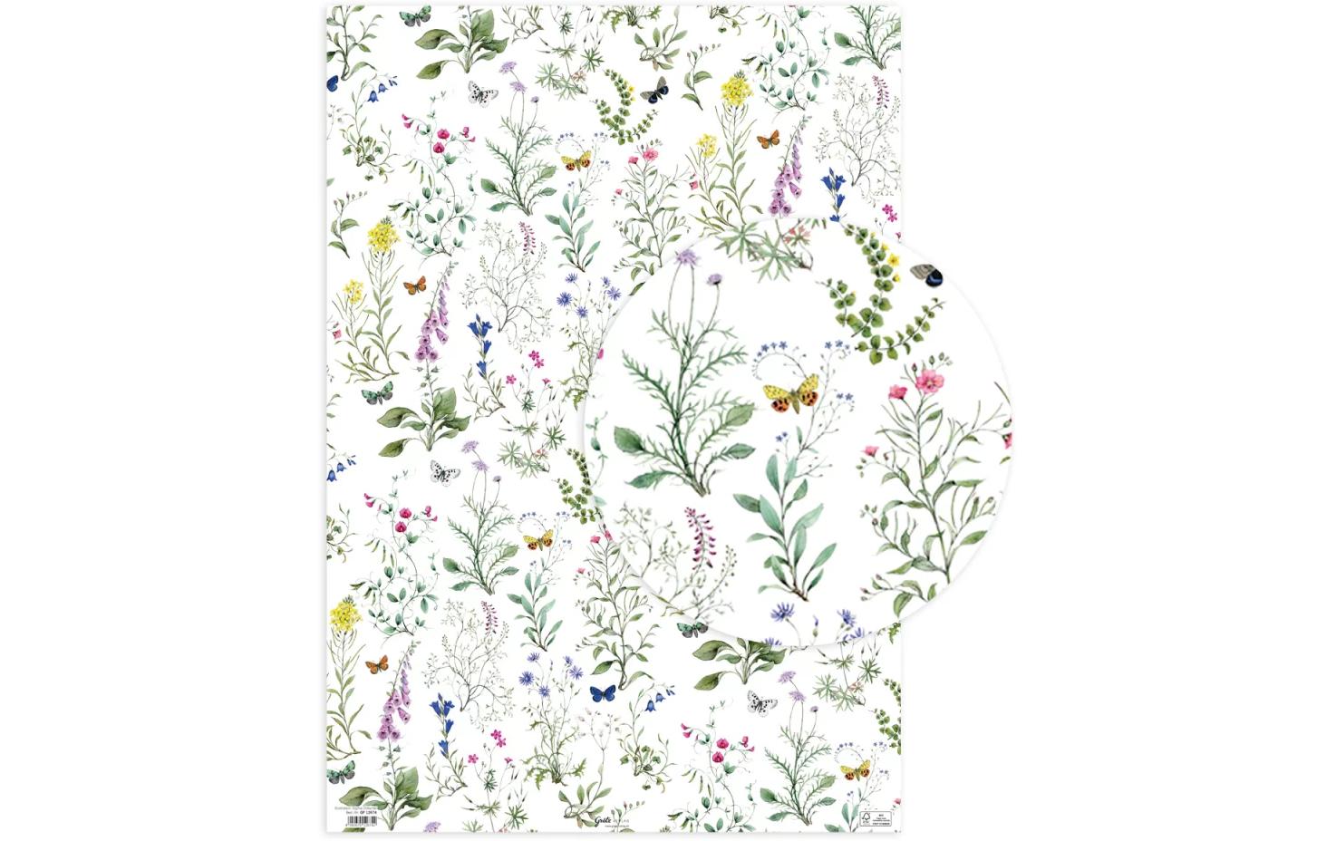 Geschenkpapier Wildblumen 68 x 98 cmPapier zum Einpacken von Geschenken