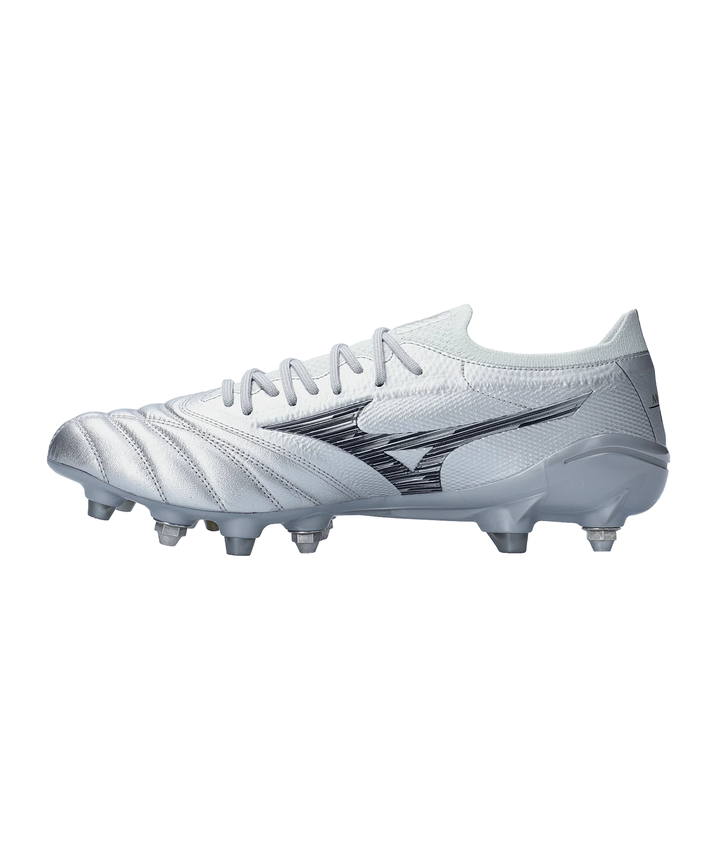 Mizuno Morelia Neo Beta Made in Japan Mix SG Platinum Silver Silber F04