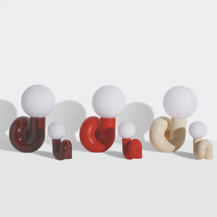 Petite Friture - Neotenic LED Bodenleuchten, H 51 cm, cherry