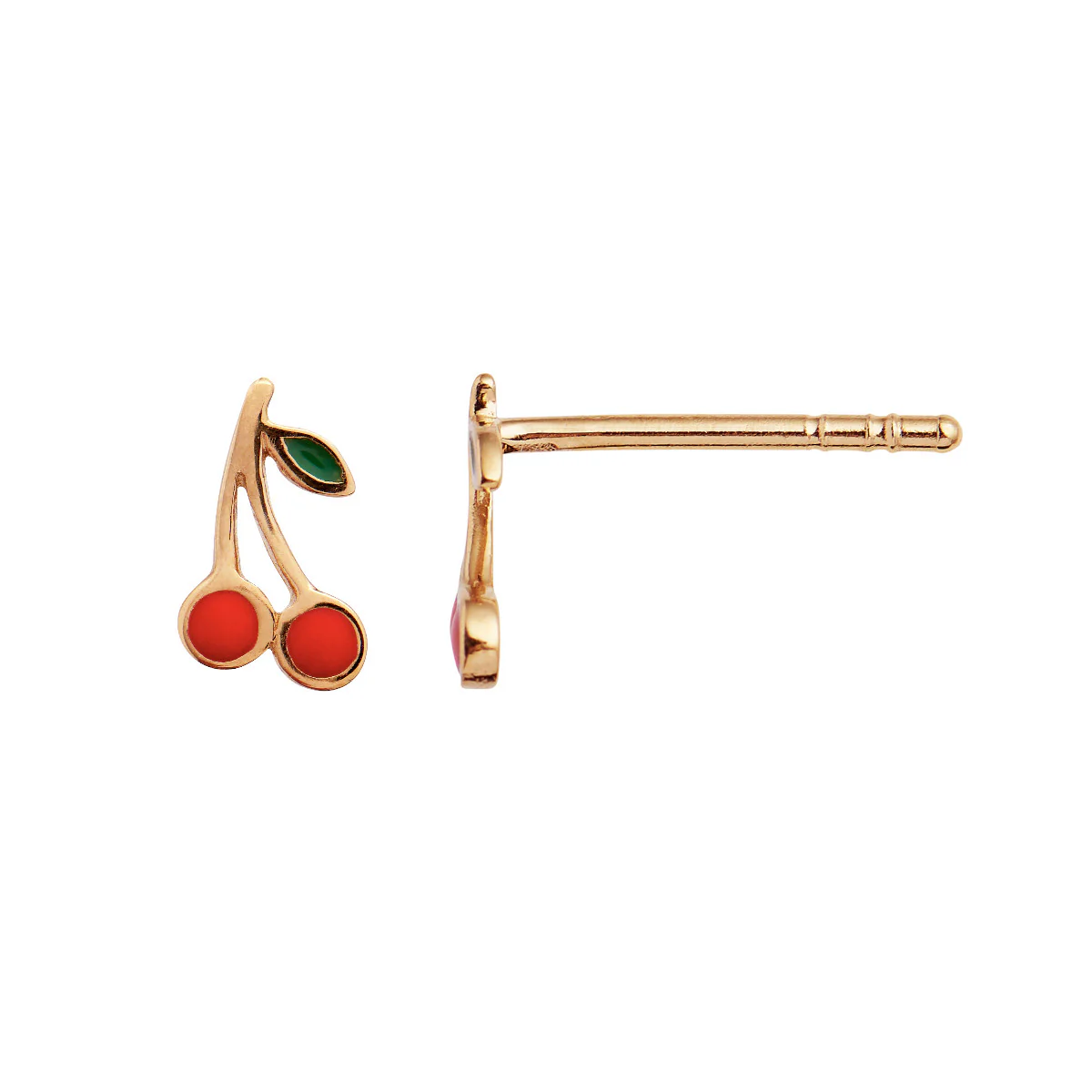 STINE A Jewelry  Petit cherry Ørering - Forgyldt