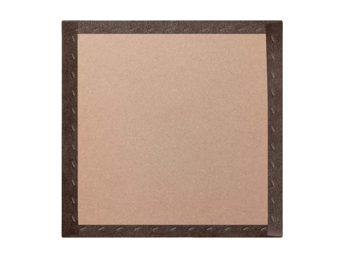 DHOME Lot de 6 Panneaux Rembourrés en Tissu Aqualine Autocollants pour Mur Acoustiques Absorbants Protection contre (Marron chocolat, 50x50cm, x6)