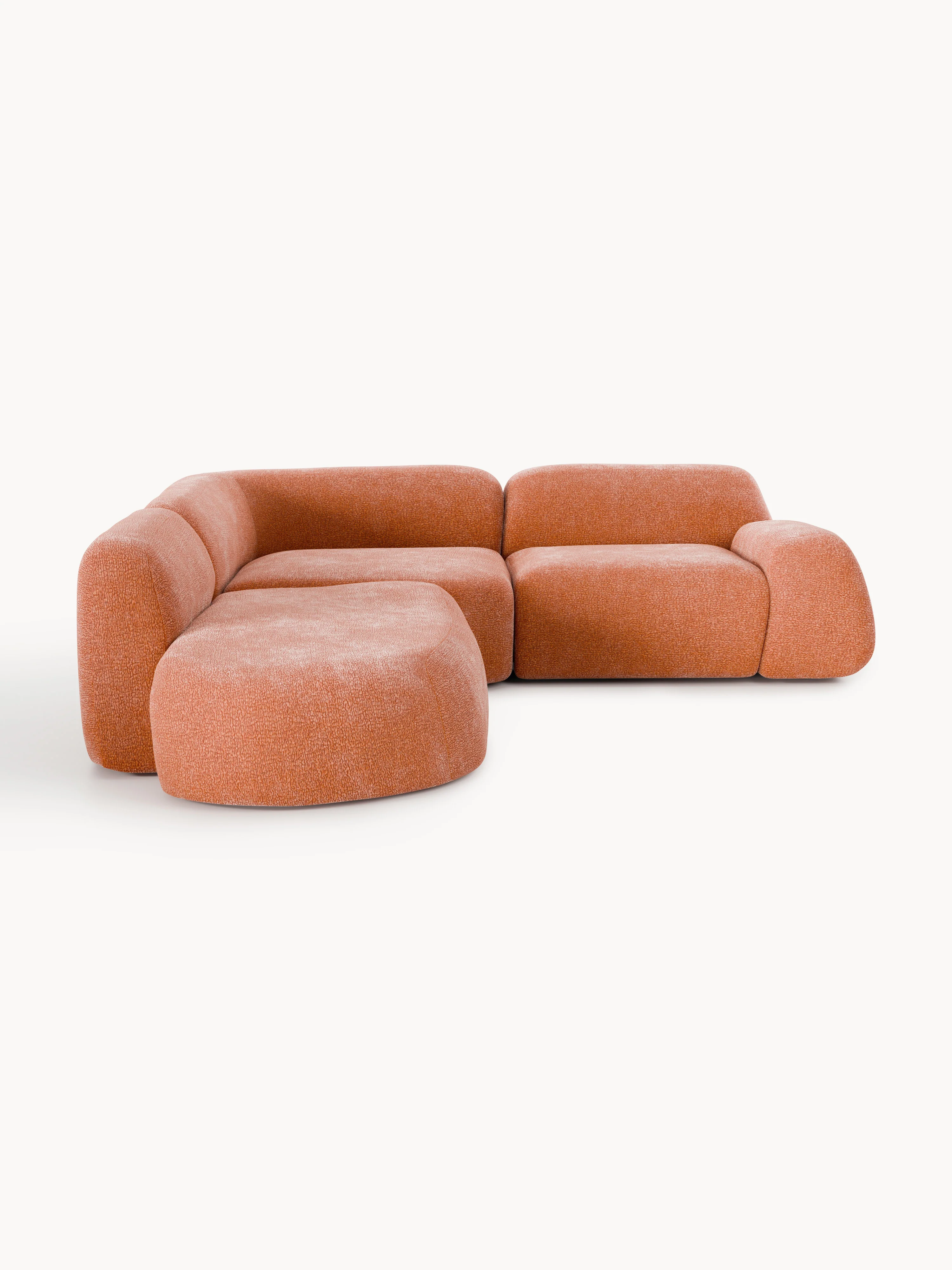 Modulaire hoekbank Wolke (4-zits) met chaise longue