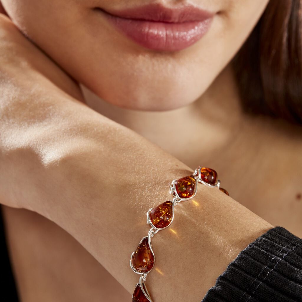Bracelet Argent Blanc Lucreciaae Ambre