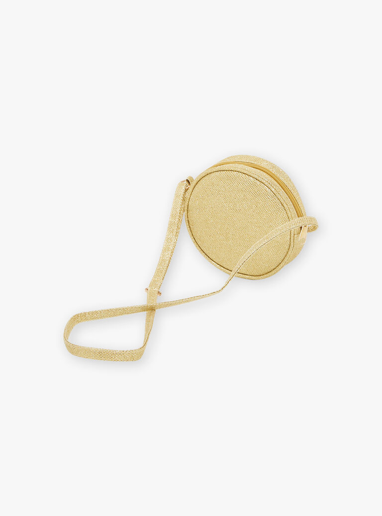 Sac doré pailleté à fleurs