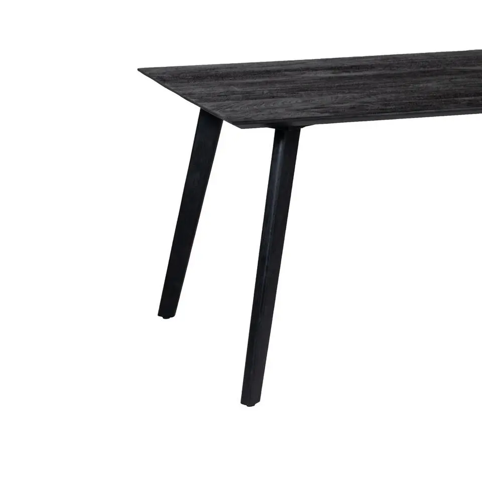 Eettafel Zwart - 160x90x76cm - Mangohout - Tafel Oslo