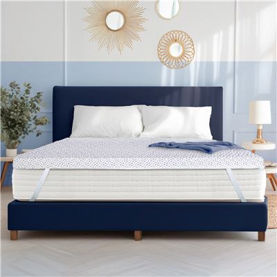 Surmatelas ergonomique à mémoire de forme - Housse Lyocell thermorégulatrice
