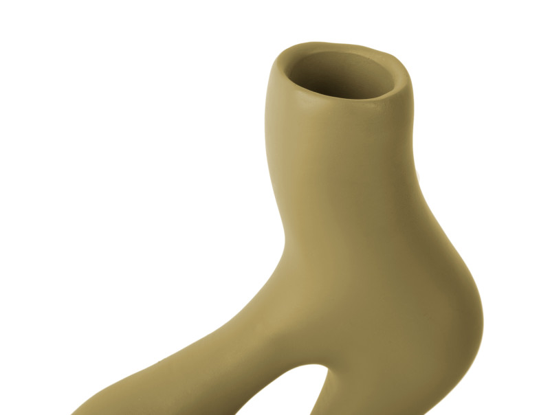 Vase Organic Swirls PT3912LB Latte brown
