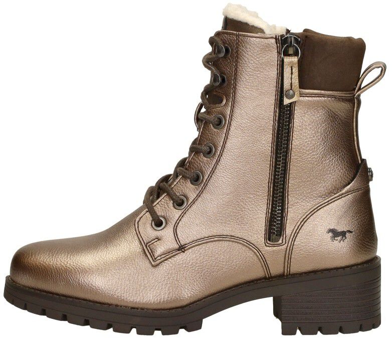 Mustang Veterschoenen Hoog goudkleur