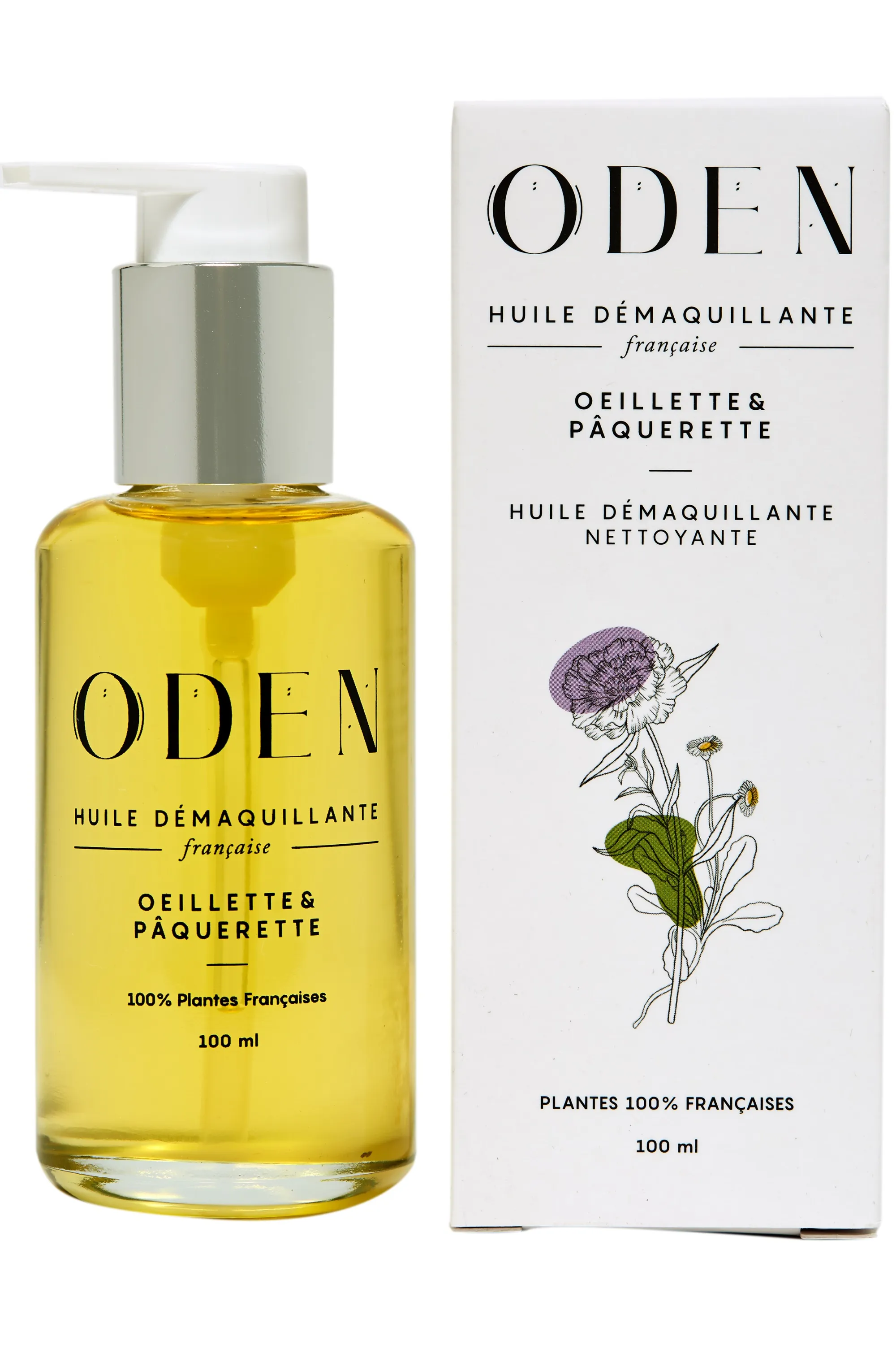 ODEN Huile démaquillante oeillette et pâquerette-100 ml