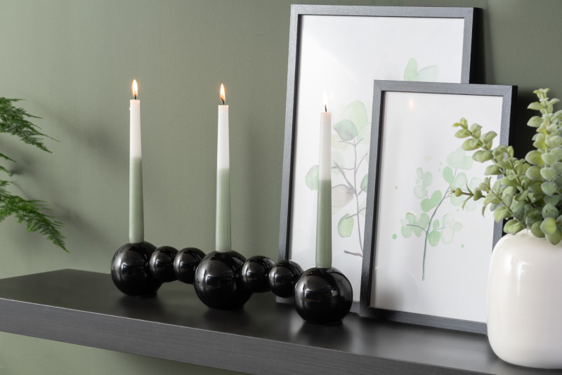 Candle Holder Bubbles Straight PT4200BK Black