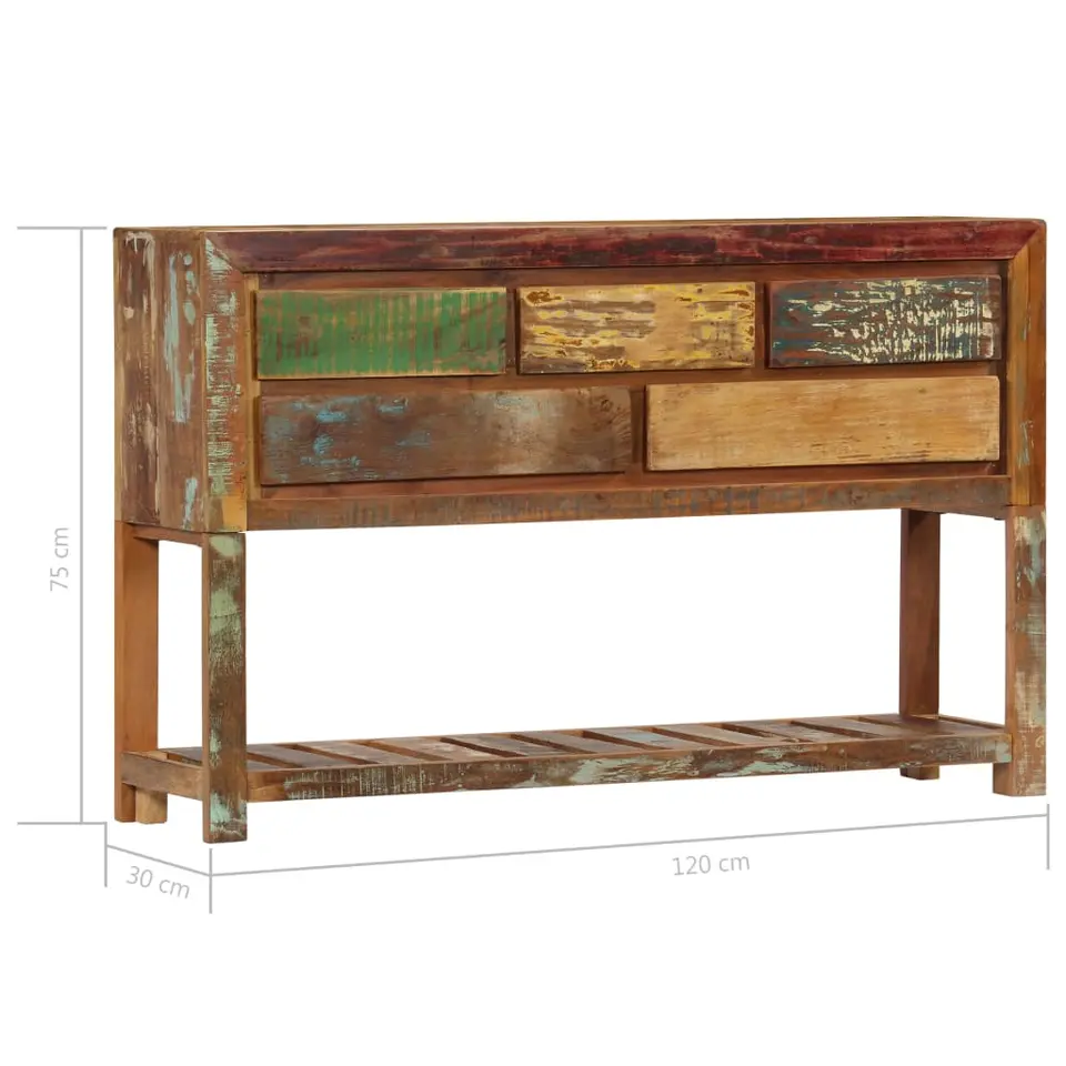 vidaXL - Dressoir - Multikleur - Hout