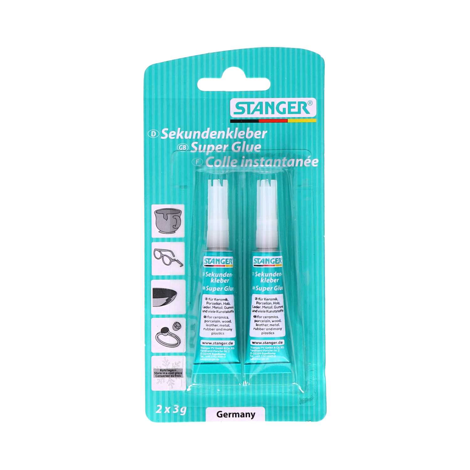 Stanger Sekundenkleber Universalkleber flüssig 2x 3 g 2er