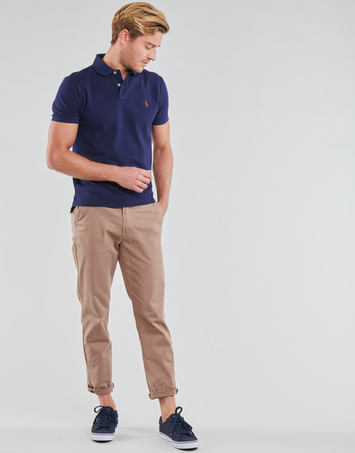 Polo Ralph Lauren - POLO AJUSTE DROIT EN COTON BASIC MESH LOGO PONY PLAYER Marino