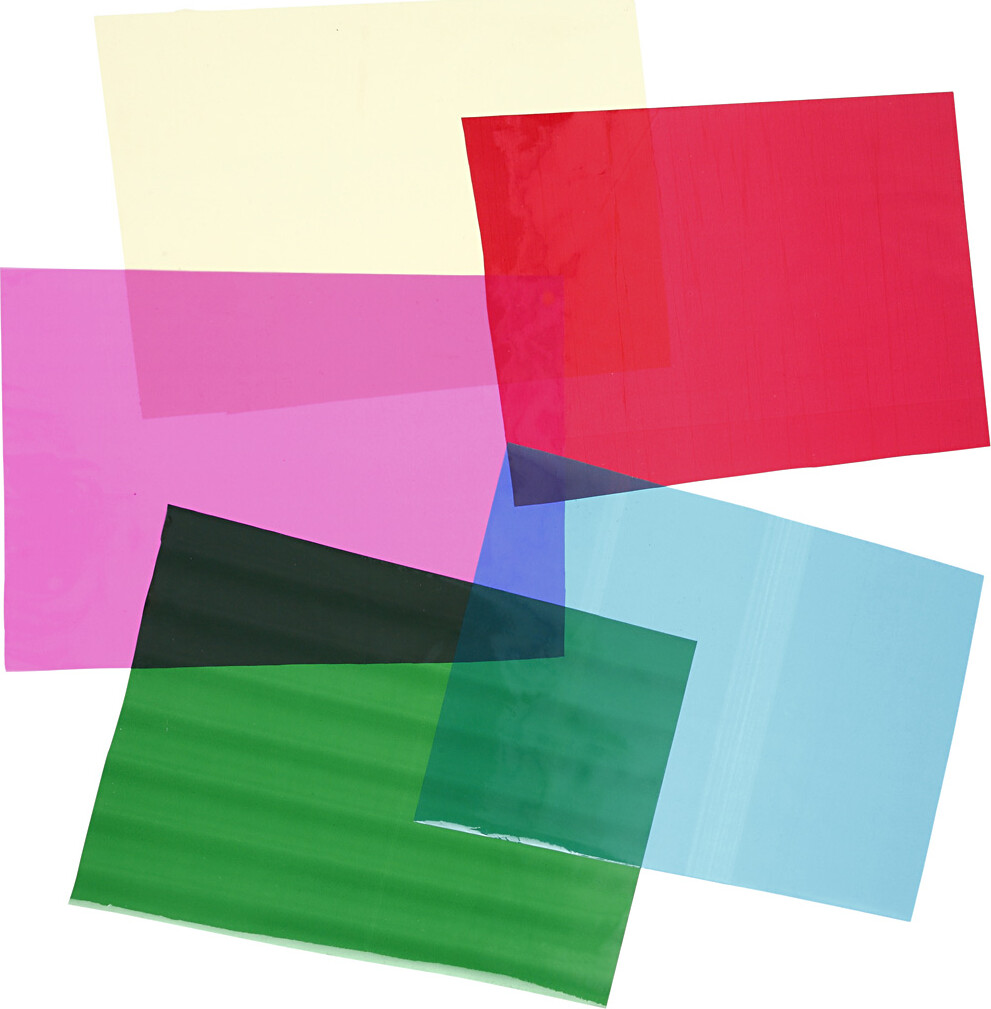 Cellofan - 210X297 MM - Assorterede Farver - 5X20 Ark