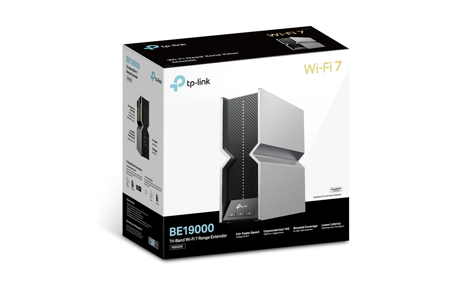 WLAN-Mesh-Repeater RE800BE Range Extender<br>BE19000 Tri-Band Wi-Fi 7 Range Extender