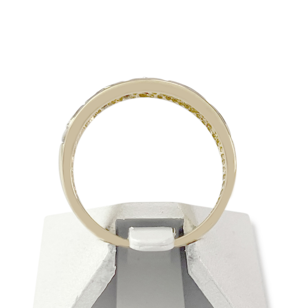 Bague d'occasion or 750 jaune et rhodié diamants