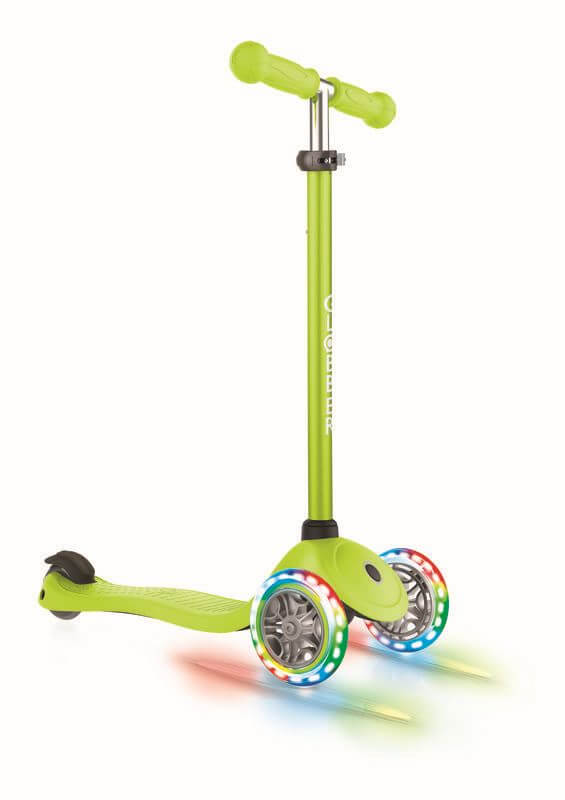 GLOBBER PRIMO LIGHTS lime grün, mit Leuchtrollen
