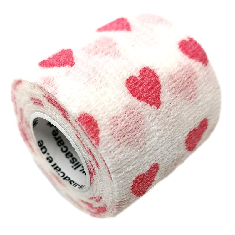 LisaCare selbstklebender Verband - Herzen Weiß - 5cm x 4,5cm