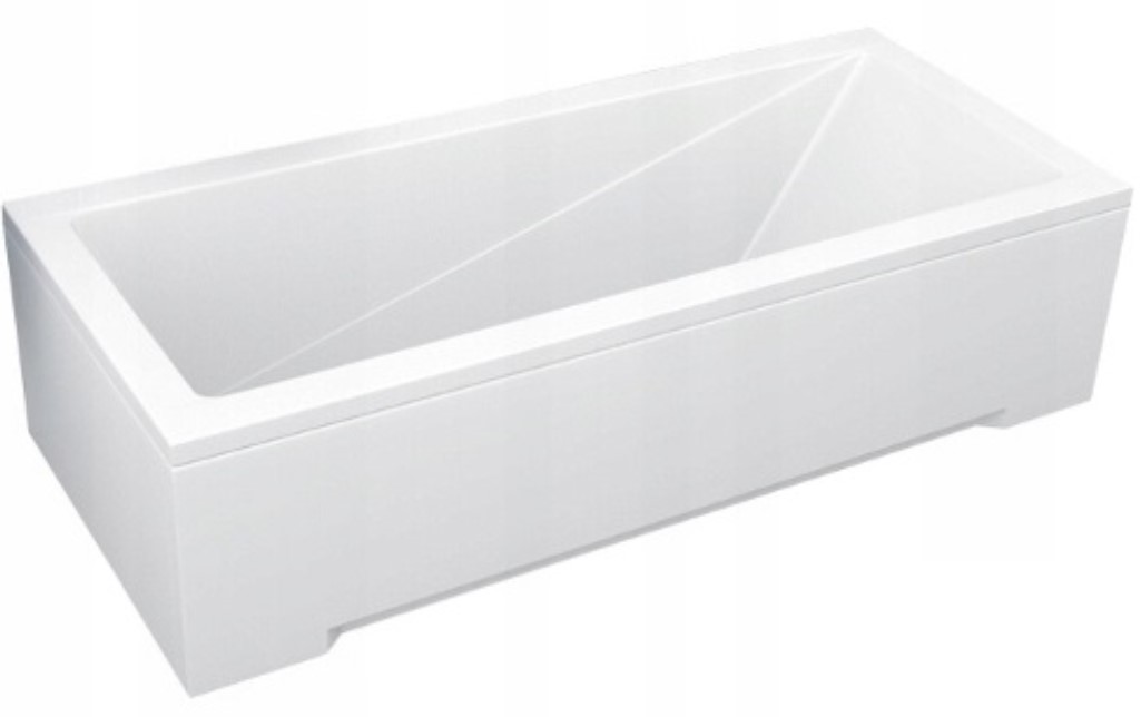 Plazan Modern ligbad met paneel acryl 120x70cm wit glans