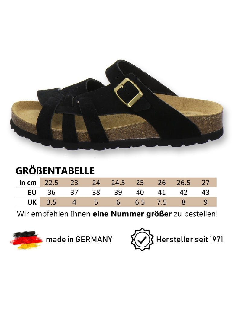 Pantoletten Damen Kralle schwarz
