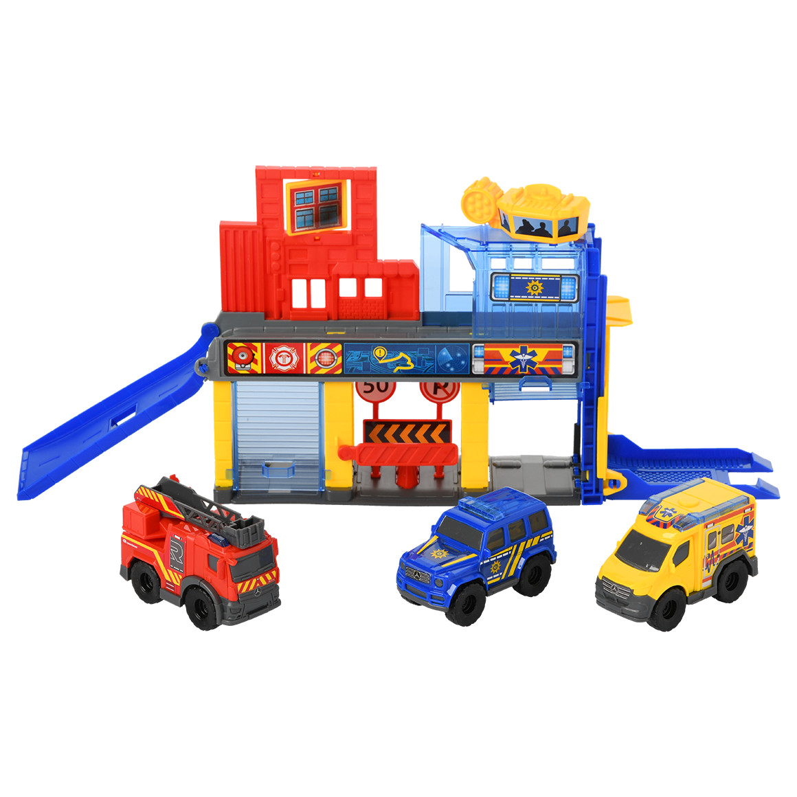 Dickie Dickie Toys Micro SOS Station im Set gelb / blau / rot