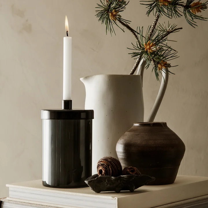 Ferm Living - Countdown to Christmas Weihnachtskalenderkerze, dunkelrot