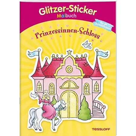 Tessloff Glitzer-Sticker-Malbuch Prinzessinnen-Schloss, 45 Sticker