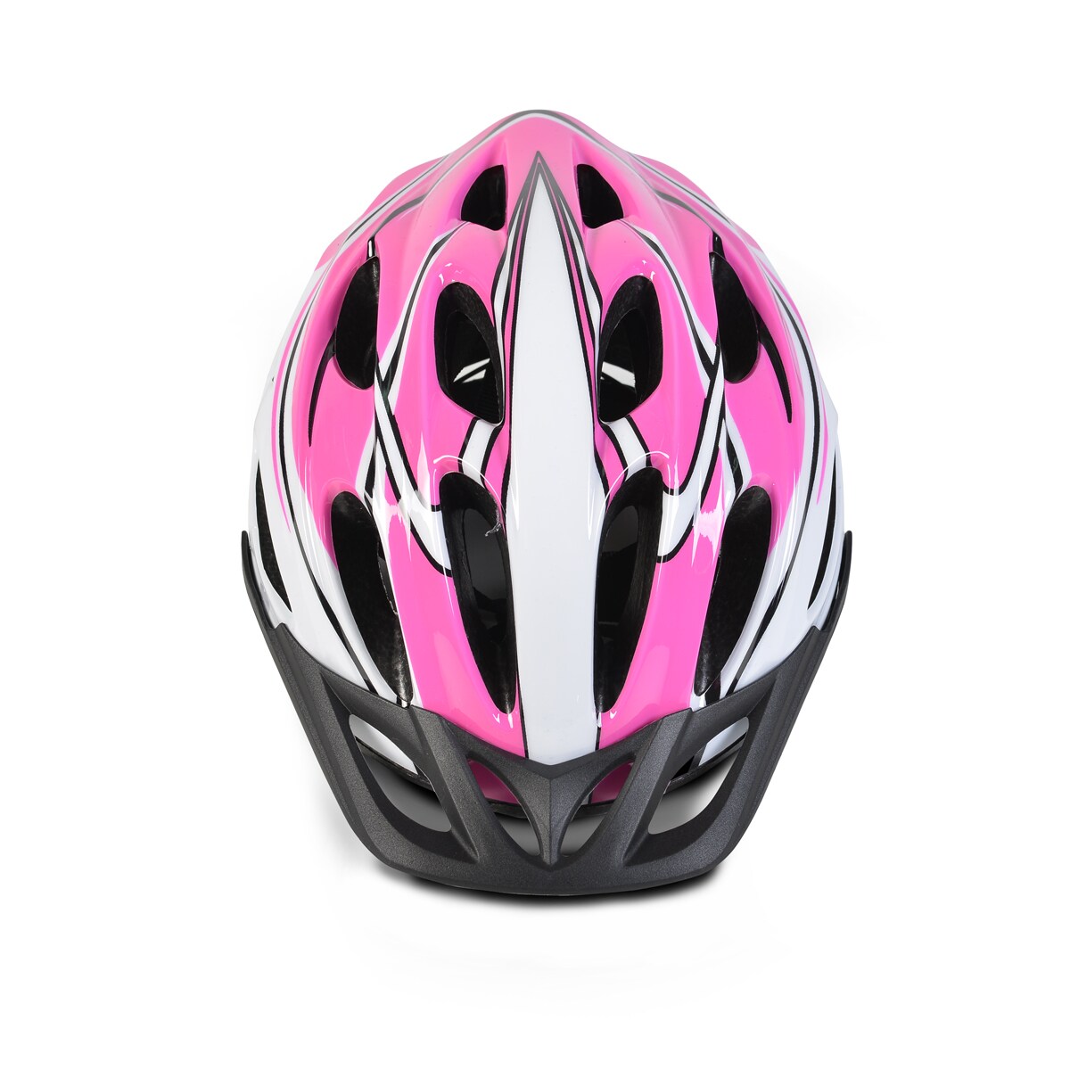 Byox Kinder Schutzhelm Y02, 17 Löcher, Größe M, einstellbar 54-58 cm, LED-Licht rosa