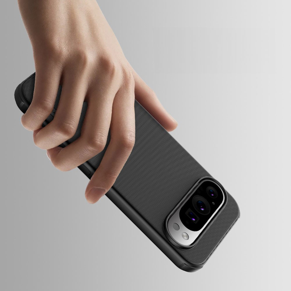 Google Pixel 9 / Pixel 9 Pro Hardcase Schutzhülle Grip Design MagSafe-Modul - Schwarz